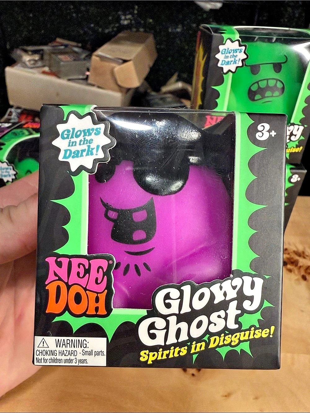NeeDoh Glowy Ghost Purple Squishy Toy NWT
